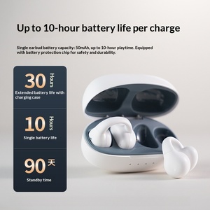 Écouteurs intra-auriculaires 5.4 avec clip d'oreille, étanches, basses puissantes et son surround 360°, faible latence, autonomie de 10 à 15 heures - Product Image 4