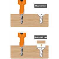 TCT Core Carbide Countersink Drill Bit Drill Bits Set With Quick Change Round Shank Screw Chamfer