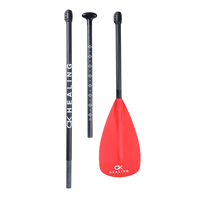 OKHEALING 3K Carbon Pattern SUP Paddle-Arbre léger en fibre de verre et lame PP pour planches de stand up paddle gonflables