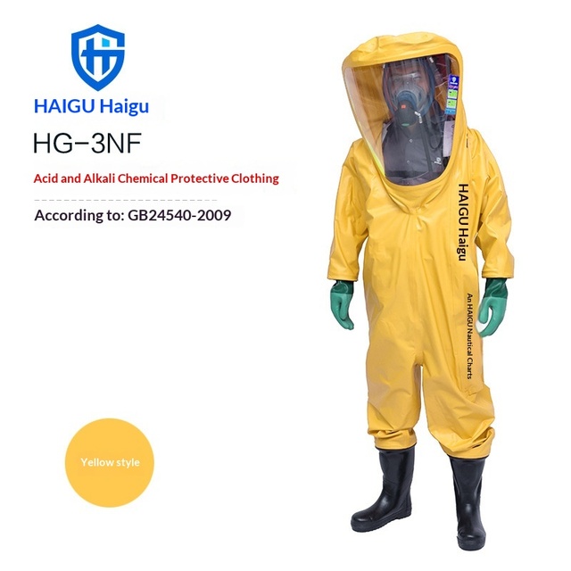 HG-3NF Class 3 Heavy-Duty Fully Enclosed Anti-Chemical Safety Chemical Clothing Acid Alkali Resistant