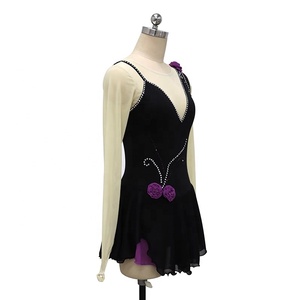 Robe <span class=keywords><strong>de</strong></span> <span class=keywords><strong>patinage</strong></span> <span class=keywords><strong>artistique</strong></span> scintillante pour enfants et filles Robe <span class=keywords><strong>de</strong></span> ballet <span class=keywords><strong>de</strong></span> <span class=keywords><strong>patinage</strong></span> à roulettes en maille et strass - Product Image 2