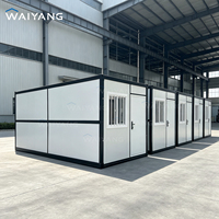 Maison préfabriquée mobile anti-sismique prête à être expédiée, empilable, résistante aux ouragans, maison conteneur pliable préfabriquée