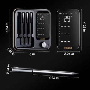 Thermomètre numérique sans fil intelligent <span class=keywords><strong>SEB</strong></span> avec double sonde, Bluetooth et Wi-Fi, surveillance à distance, accessoires pour barbecue de grande taille - Product Image 2
