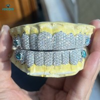 Authentique bijoux fins en argent sterling 925, grillz classiques pavés de moissanite, logo personnalisé, service OEM, coupe Cœurs et Flèches
