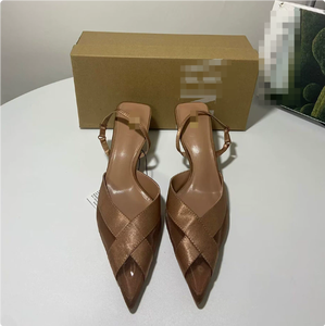 Sandali di Lusso da Donna ZA* <span class=keywords><strong>Arancioni</strong></span>, Scarpe Eleganti <span class=keywords><strong>con</strong></span> <span class=keywords><strong>Lacci</strong></span> Incrociati e Tacco Medio-Basso - Product Image 3