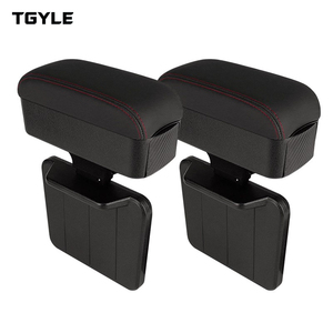 Organisateur de rangement pour accoudoir de voiture, coussin rehausseur pour <span class=keywords><strong>console</strong></span> <span class=keywords><strong>centrale</strong></span>, repose-coude pour fente de siège auto, porte-bouteille d'eau - Product Image 1
