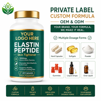 Peptides d'élastine marine 1000mg en capsules – Soutien de l'élasticité cutanée – Complément alimentaire – 60 capsules – Marque privée – Nutrition beauté