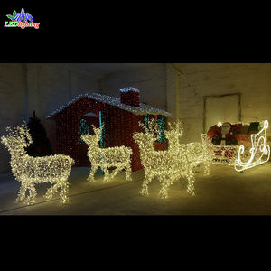Traîneau à rennes vintage, décoration de noël, traîneau de noël en métal pour la décoration de table, dernier <span class=keywords><strong>luge</strong></span> de noël rouge en fer vintage - Product Image 6