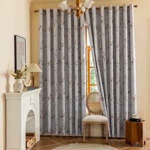 <span class=keywords><strong>Tissu</strong></span> de rideaux d'impression florale occultant de polyester à isolation <span class=keywords><strong>thermique</strong></span> de fenêtre de haute qualité pour le salon - Product Image 6