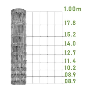 Galvanized Iron Wire Fences 5ft 6ft 7ft 8ft Fixed Knot Deer Cattle Fence For Farm Field Gate Security Low Maintenance