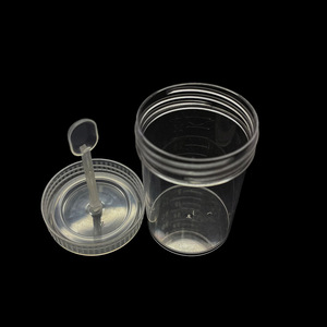 Vaso de Recolección de Muestras de Heces Desechable Wei Hong con Tapa de Rosca, 40 ml, Transparente, Esterilizado, Empaquetado Individualmente - Product Image 1