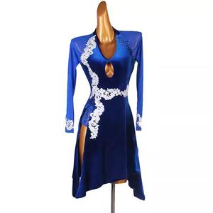 Vestido de Competición de Baile Latino para Mujer Adulta, Spandex, Manga Larga, <span class=keywords><strong>Rumba</strong></span>, <span class=keywords><strong>Nueva</strong></span> Llegada - Product Image 6