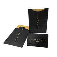 Funda para Tarjetas de Visita con Logotipo en Relieve y Estampado en Foil, con Papel Recubierto, Mini Sobre Reciclable para Llaves de Habitación de Hotel