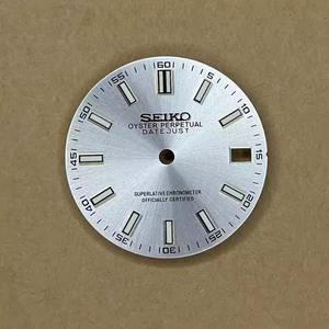 Cadran de montre en métal de luxe 28,5 mm vert lumineux, nouveau design Sunray Nail pour mouvement NH35/MH36 - Product Image 2