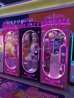 LIFUN Machine à grue en métal rose à monnayeur, jeu d'échange de prix d'arcade, machine à couper les prix avec garantie d'un an