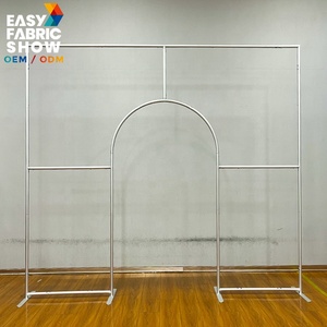 Elegante <span class=keywords><strong>Sfondo</strong></span> Bianco Multistrato ad Arco in Tessuto Tensionato <span class=keywords><strong>per</strong></span> Cerimonie Nuziali e Ricevimenti di Fidanzamento - Product Image 4