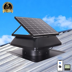 Ventilador <span class=keywords><strong>Solar</strong></span> para Telhado, Exaustor de Telhado Sem Fiação para Casa, Fábrica, Estufa, Garagem, Ventilador de Fluxo Axial com Sistema <span class=keywords><strong>Solar</strong></span> - Product Image 1