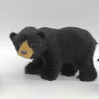 Ours en peluche de Pâques, décoration d'intérieur, fourrure statique de simulation, articles d'ameublement, poupées animales, enseignement des arts et des métiers pour enfants, réaliste