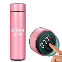 Botol Air Pintar Stainless Steel Vakum Terisolasi 500ml 16oz dengan Layar dan Pengingat Pengukuran Suhu