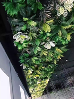 Plantes artificielles en plastique vert pour plafond et mur, très vendues, pour la décoration murale