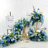 Boule de fleurs artificielles d'hortensia vert et blanc avec feuillage en cascade de lys calla, décoration de centre de table de mariage