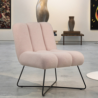 Grande fauteuil d'appoint en tissu moderne en forme de L avec rembourrage en éponge pour salon, chambre et hôtel