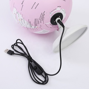 BSCI Factory 20cm PINK Globe Cartoon Map illumina il giocattolo del globo - Product Image 3