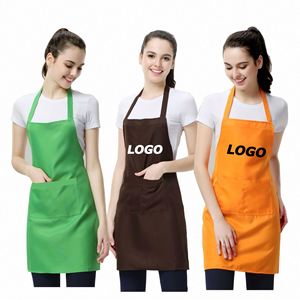 Delantal con Correa para el Cuello de Color Sólido con Logotipo Personalizado para Cocina, Restaurante y Regalos Promocionales - Product Image 1