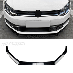 Front Bumper Lip Spoiler Diffuser <b>Splitters</b> Body Kit Aprons Cover Guard Trim for Volkswagen Polo 6R 6C 2009-2017 - Product Image 1