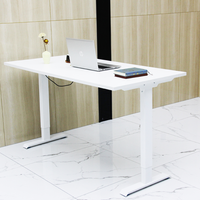 Design bianco di lusso ceo lavoro tavolo da riunione capo ufficio elettrico altezza regolabile scrivania doppio motore pc gioco computer tavolo