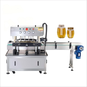 เครื่องปิดฝาอัตโนมัติ 8 ล้อ สำหรับขวดเครื่องดื่ม ขวดน้ำผึ้ง ขวดแก้ว ขวดพลาสติก กระป๋อง ถัง  พร้อมระบบซีลความร้อนแบบแกนลูกปืน - Product Image 1