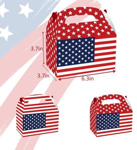 Paquet de 12 boîtes de friandises patriotiques pour la fête du drapeau américain Goodie Candy Present Boîtes recyclées pour le 4 juillet Jour de l'indépendance - Product Image 2