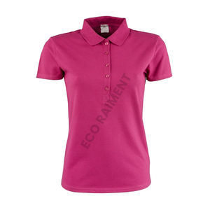 เสื้อยืดผู้หญิงทรงเข้ารูป สไตล์ลำลอง ผ้าโพลีเอสเตอร์ถัก ระบายอากาศได้ดี สีพื้น แขนสั้น สำหรับใส่ในชีวิตประจำวัน - Product Image 1