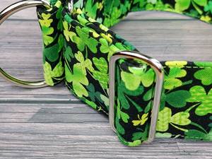 개 토끼풀 녹색 패트릭 sighthound 칼라, st paddys martingale 또는 버클 칼라/클로버 - Product Image 5