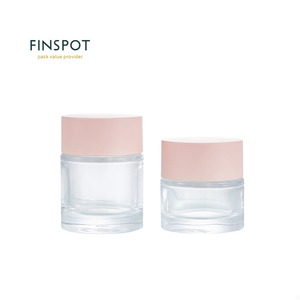Glass Cosmetic Jar Unique Matte Design Premium Wholesale Custom Luxury Amber Green Printed Frosted 50ml G 1oz Plastic 30ml/ 50ml