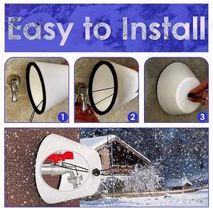 Couvre-rohres d'extérieur pour l'hiver, lot de 2, couvre-rohres réutilisables en mousse, isolés pour l'hiver - Product Image 5