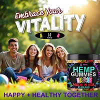 Gummies au chanvre en marque privée OEM, haute puissance, extrait d'huile de chanvre naturel, gomme, idéal pour la paix et la relaxation, saveur de fruits naturels