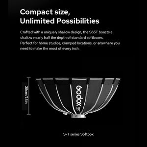 <span class=keywords><strong>Godox</strong></span> S85T 85cm/33.5in Boîte à lumière parapluie à déclenchement rapide professionnelle pliable - Product Image 6