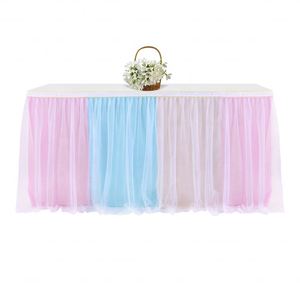 Jupe de table bleu clair pour Halloween, mariages, anniversaires d'enfants et banquets (vente en gros) - Product Image 6