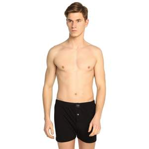 Slip boxer noir pour homme Passion XXL 100% coton biologique respirant mi-hauteur Logo sur la taille Tissu en soie peignée - Product Image 1