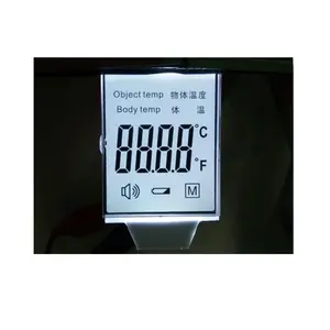 Polarized film 3.3v TN monochrome positive 4 digit temperature gauge lcd screen