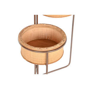 Jardinière en bambou et en fer 55x42x79 cm Pliable Marron - Product Image 1