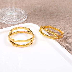 แหวนผ้าเช็ดปากทองทำจากโลหะสังกะสีที่เป็นของชำร่วยตกแต่งโต๊ะสั่งทำ - Product Image 2