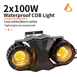 Lampu Audience COB 2in1 Tahan Air 2 Mata IP65 200W DMX <span class=keywords><strong>Blinder</strong></span> untuk Panggung Luar Ruangan, Konser, Pernikahan - Product Image 4