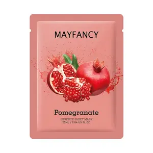 MAYFANCY hidrasi buah delima kecantikan Masque Visage Soin masker lembar wajah produsen kosmetik perawatan kulit katun alami