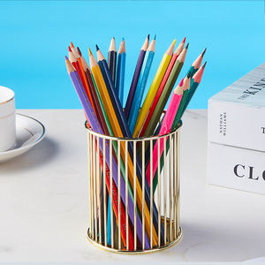 Porte-stylo en métal or <span class=keywords><strong>rose</strong></span> porte-pinceau <span class=keywords><strong>de</strong></span> maquillage <span class=keywords><strong>organisateur</strong></span> <span class=keywords><strong>de</strong></span> <span class=keywords><strong>bureau</strong></span> - Product Image 3