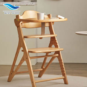 Kursi Makan tinggi <span class=keywords><strong>Convertible</strong></span> untuk anak makan, furnitur taman kanak-kanak kayu kokoh aktivitas prasekolah montesori - Product Image 1