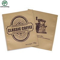 Empaque Ecológico de Papel Kraft con Logotipo Personalizado para Café en Polvo, Sellado Térmico de Tres Lados, Laminación de Grado Alimenticio, Impermeable