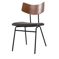 Chaise de salle à manger à dossier incurvé, chaise pour la maison, chaise de restaurant, chaise de bureau, chaise de réunion d'hôtel, style nordique, couleur noyer, confortable