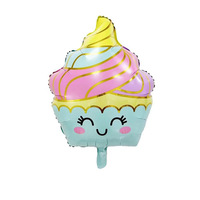 Ballon de fête en aluminium en forme d'alien mignon, modèle Fu Xin 26-0023, livraison rapide transfrontalière, pour desserts, glaces, donuts et bonbons